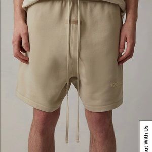 Fear of God mens essentials sweat shorts - wheat